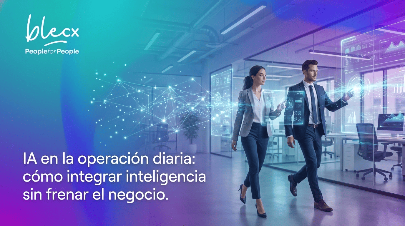 Integración de inteligencia artificial en la operación diaria de una empresa sin fricción en los procesos.